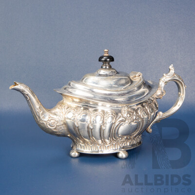 Antique James Dixon Silver-plated Teapot