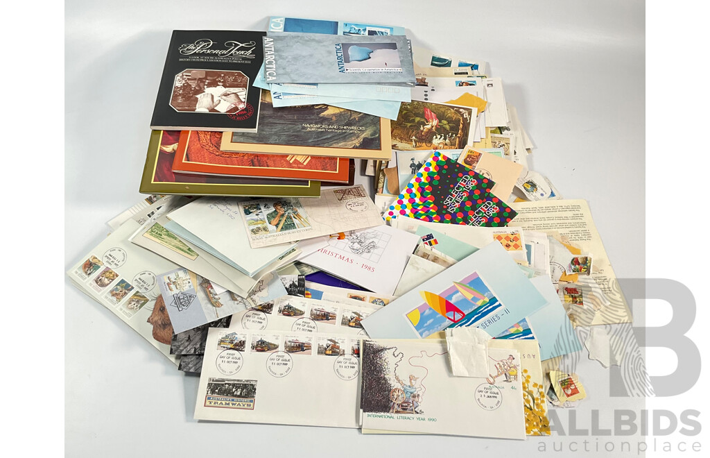 Collection of Australian 1980's First Day Cover and Stamp Packs Including Antarctic, Multiples, Selected Issues and More