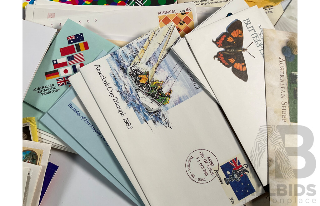 Collection of Australian 1980's First Day Cover and Stamp Packs Including Antarctic, Multiples, Selected Issues and More