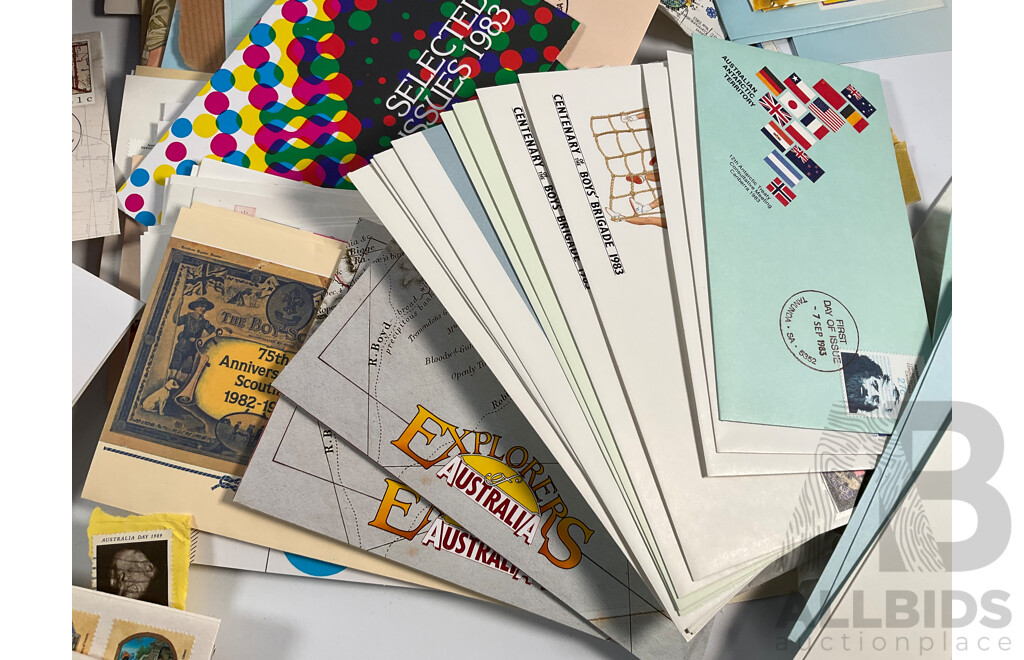 Collection of Australian 1980's First Day Cover and Stamp Packs Including Antarctic, Multiples, Selected Issues and More