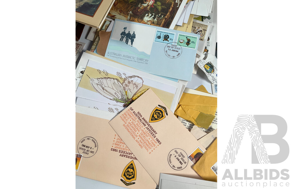 Collection of Australian 1980's First Day Cover and Stamp Packs Including Antarctic, Multiples, Selected Issues and More