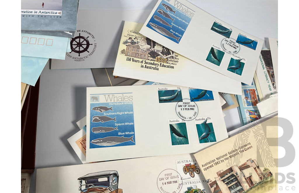 Collection of Australian 1980's First Day Cover and Stamp Packs Including Antarctic, Multiples, Selected Issues and More