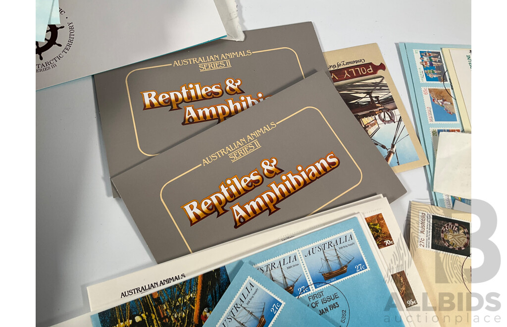 Collection of Australian 1980's First Day Cover and Stamp Packs Including Antarctic, Multiples, Selected Issues and More