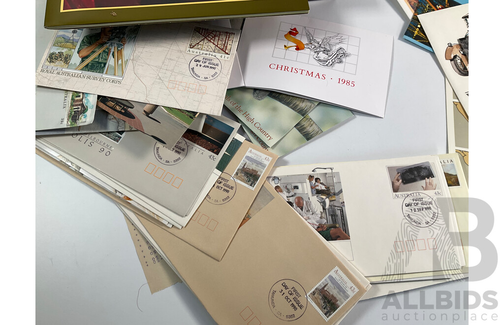 Collection of Australian 1980's First Day Cover and Stamp Packs Including Antarctic, Multiples, Selected Issues and More