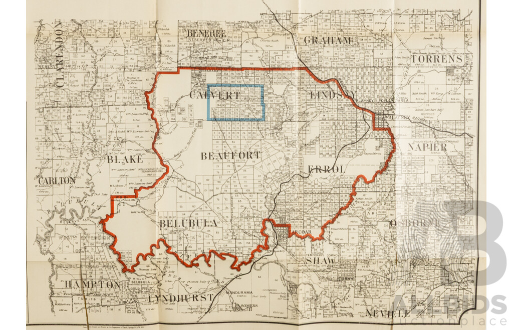 Early Sketch Map Showing Proposed Federal Territory and Capital Site at Forrest Reefs