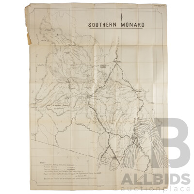 Early Map Showing the General Plan of the Southern Monaro District