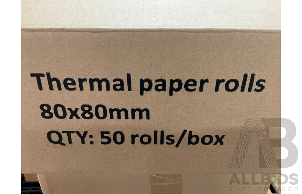 Thermal Paper Rolls - 80x80mm - Lot of 100 Rolls