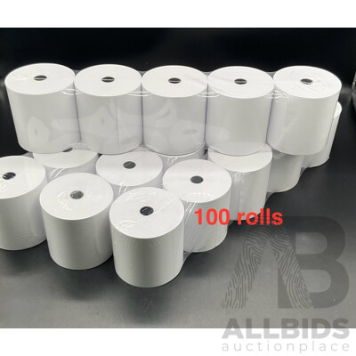 Thermal Paper Rolls - 80x80mm - Lot of 100 Rolls