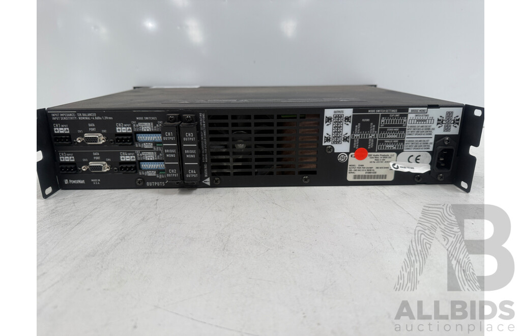 QSC CX404 Ampilifier - 4 Channel - 250 W/8 OHMS