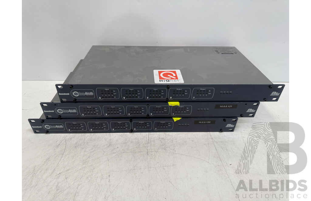 3x Soundweb - London BLU-100 Signal Processor