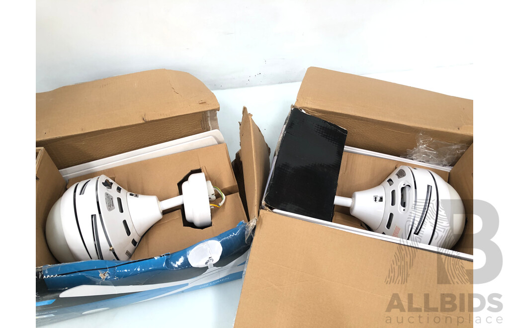 Mercator Glendale 1200mm (48-inch) Ceiling Fans with Light - Lot of Two