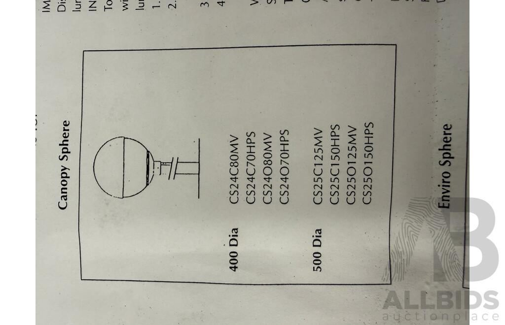 Thorn Canopy Sphere Light Fixture 400mm