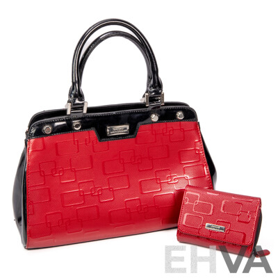 Ladies' Genuine Leather Handbag and Matching Wallet by Serenade Beverly Hills Collection