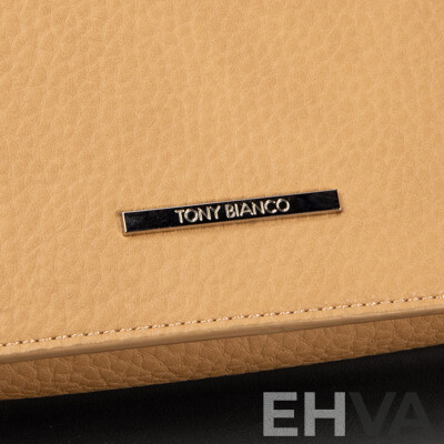 Ladies Tan Faux Leather Handbag by Toni Bianco