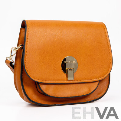 Ladies' Brown Faux Leather Handbag by Toni Bianco