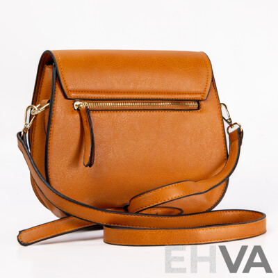 Ladies' Brown Faux Leather Handbag by Toni Bianco