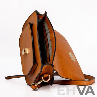 Ladies' Brown Faux Leather Handbag by Toni Bianco