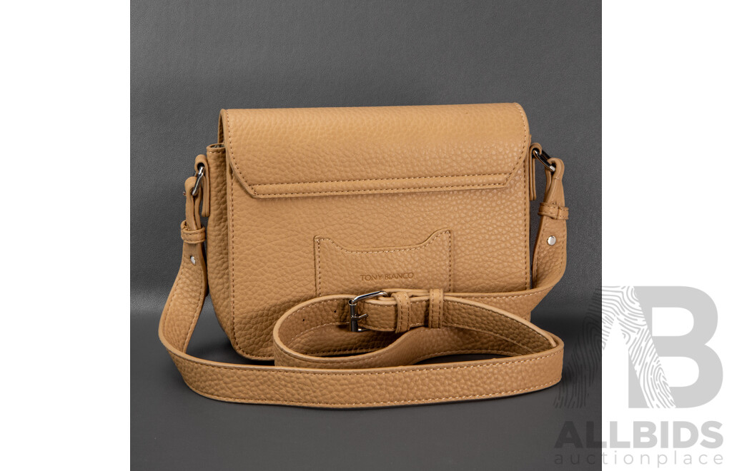 Ladies Tan Faux Leather Handbag by Toni Bianco