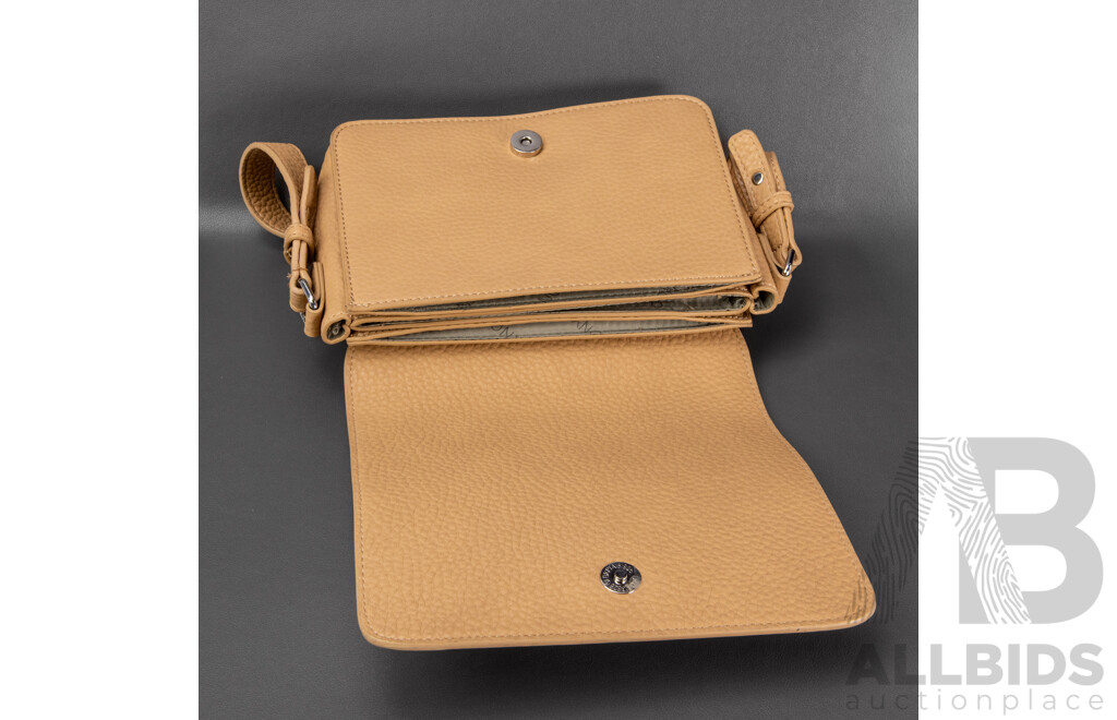 Ladies Tan Faux Leather Handbag by Toni Bianco