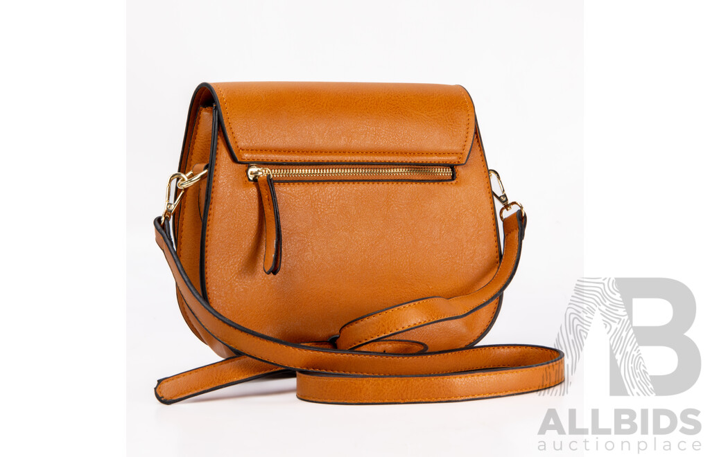 Ladies' Brown Faux Leather Handbag by Toni Bianco