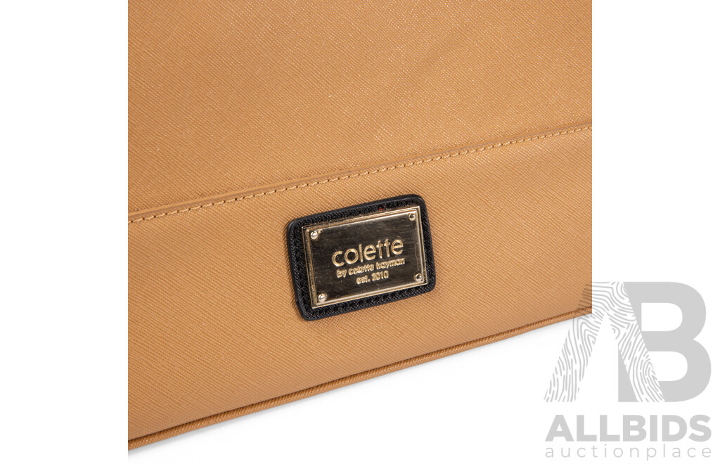 Colette Black & Light Tan Handbag with Shoulder Strap