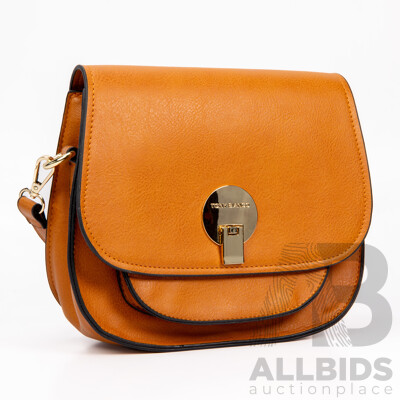 Ladies' Brown Faux Leather Handbag by Toni Bianco