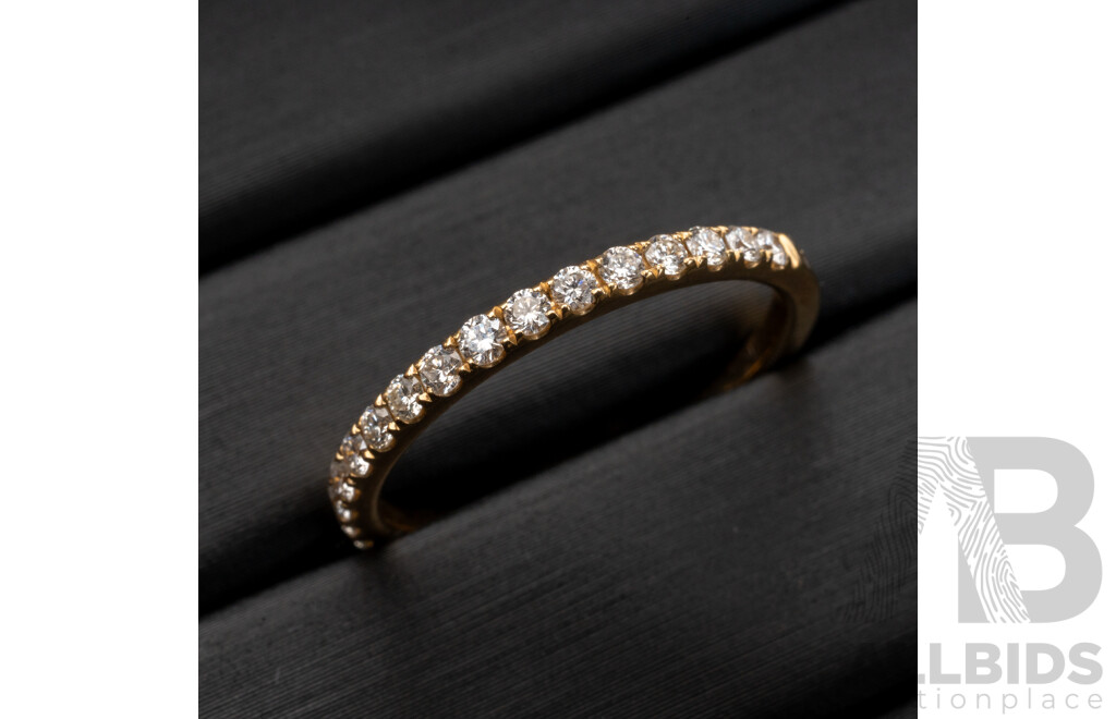 BRAND NEW - 9ct Yellow Gold Diamond Set Wedding Ring, 0.32ct, Size N, 1.62 Grams