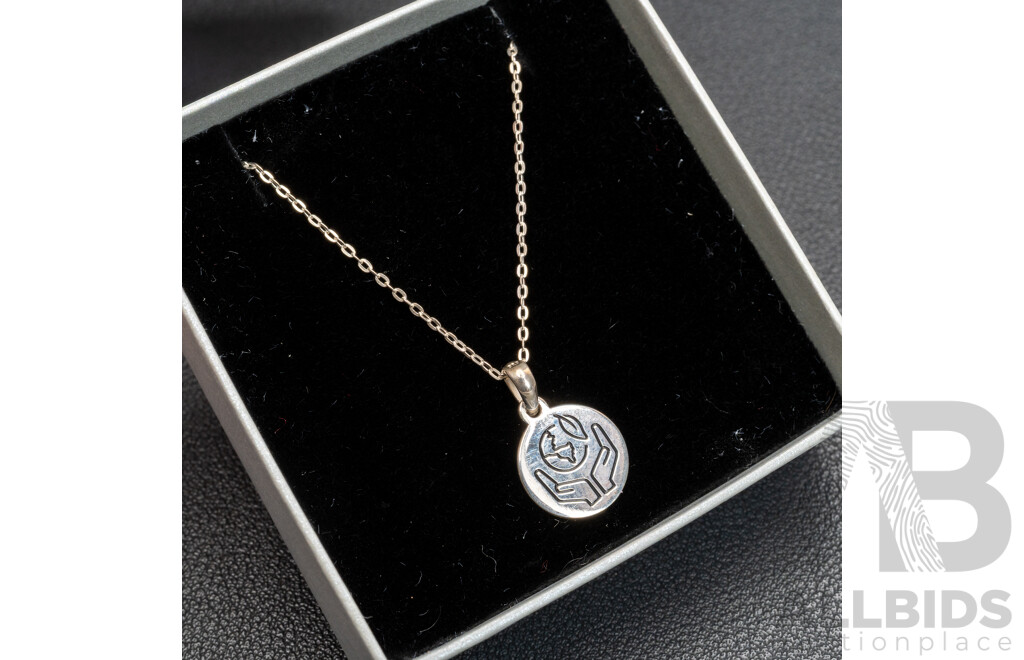 BRAND NEW - 'The Earth is in Our Hands' Sterling Silver Pendant & Necklace, 2.47 Grams