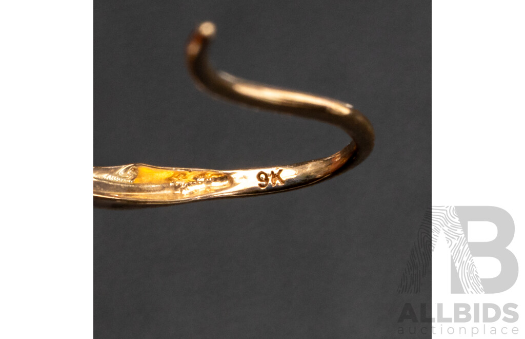 BRAND NEW - 9ct Pink Cultured Pearl Drop Earrings, 25mm, 2.50 Grams