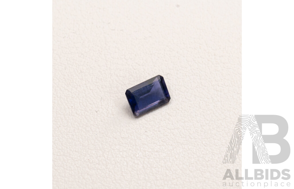 Tanzanite, Emerald Cut Unset Gemstone, Deep Royal Purple, 0.80ct