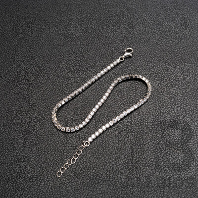 BRAND NEW - Sterling Silver Cubic Zirconia Tennis Bracelet, 18+2cm, 3.78 Grams