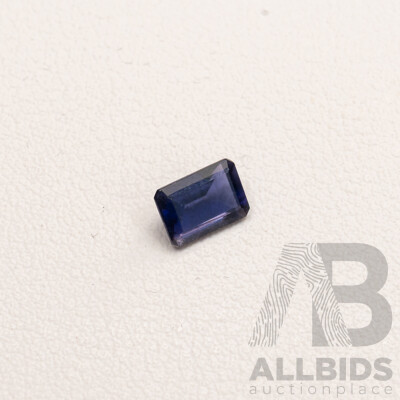 Tanzanite, Emerald Cut Unset Gemstone, Deep Royal Purple, 0.80ct