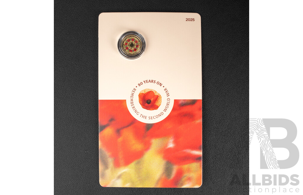 Australian RAM 2025 Two Dollar Coin, 80 Years on - Remembering the Second World War, C Mint Mark