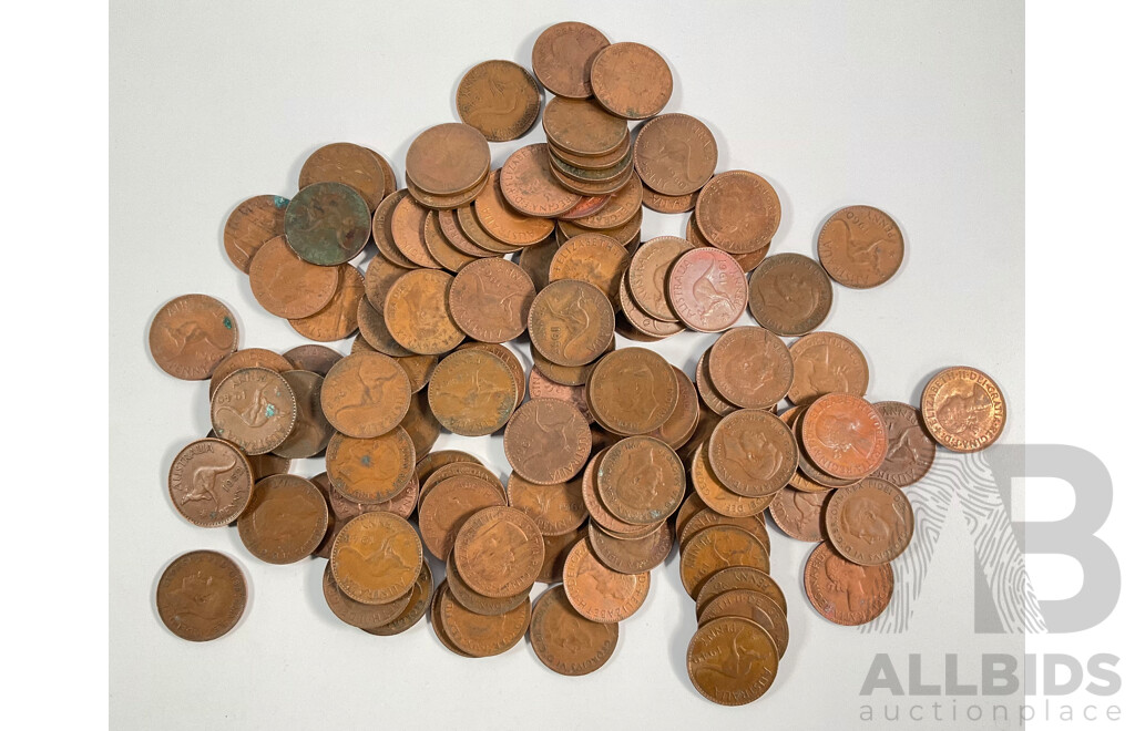 Collection of Australian KGVI/QE2 Pennies, Examples Spanning 1941 to 1964