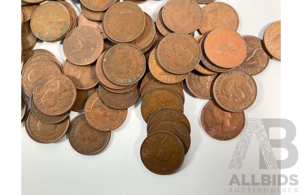 Collection of Australian KGVI/QE2 Pennies, Examples Spanning 1941 to 1964