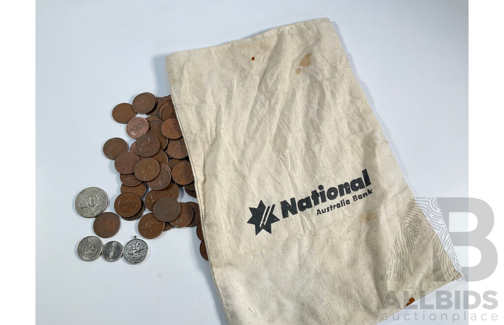 Collection of Australian KGVI/QE2 Pennies, Examples Spanning 1940 to 1964 with 2016 Ten and Twenty Cent, Fifty Years of Decimal Currency, USA 1974 Eisenhower One Dollar...........