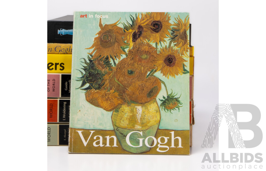 Collection of Books Relating to Art and Architecture Including The Master Builders, An Outline of European Architecture, Van Gogh's Flowers, Art of the World, Dictionary of Twentieth Century Art, Posters