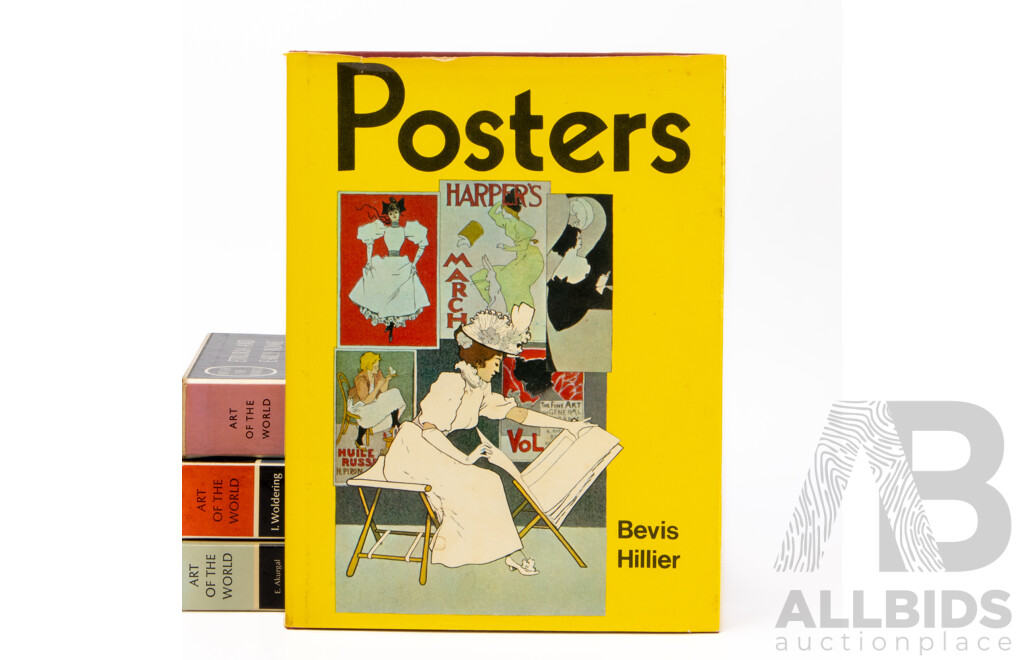 Collection of Books Relating to Art and Architecture Including The Master Builders, An Outline of European Architecture, Van Gogh's Flowers, Art of the World, Dictionary of Twentieth Century Art, Posters