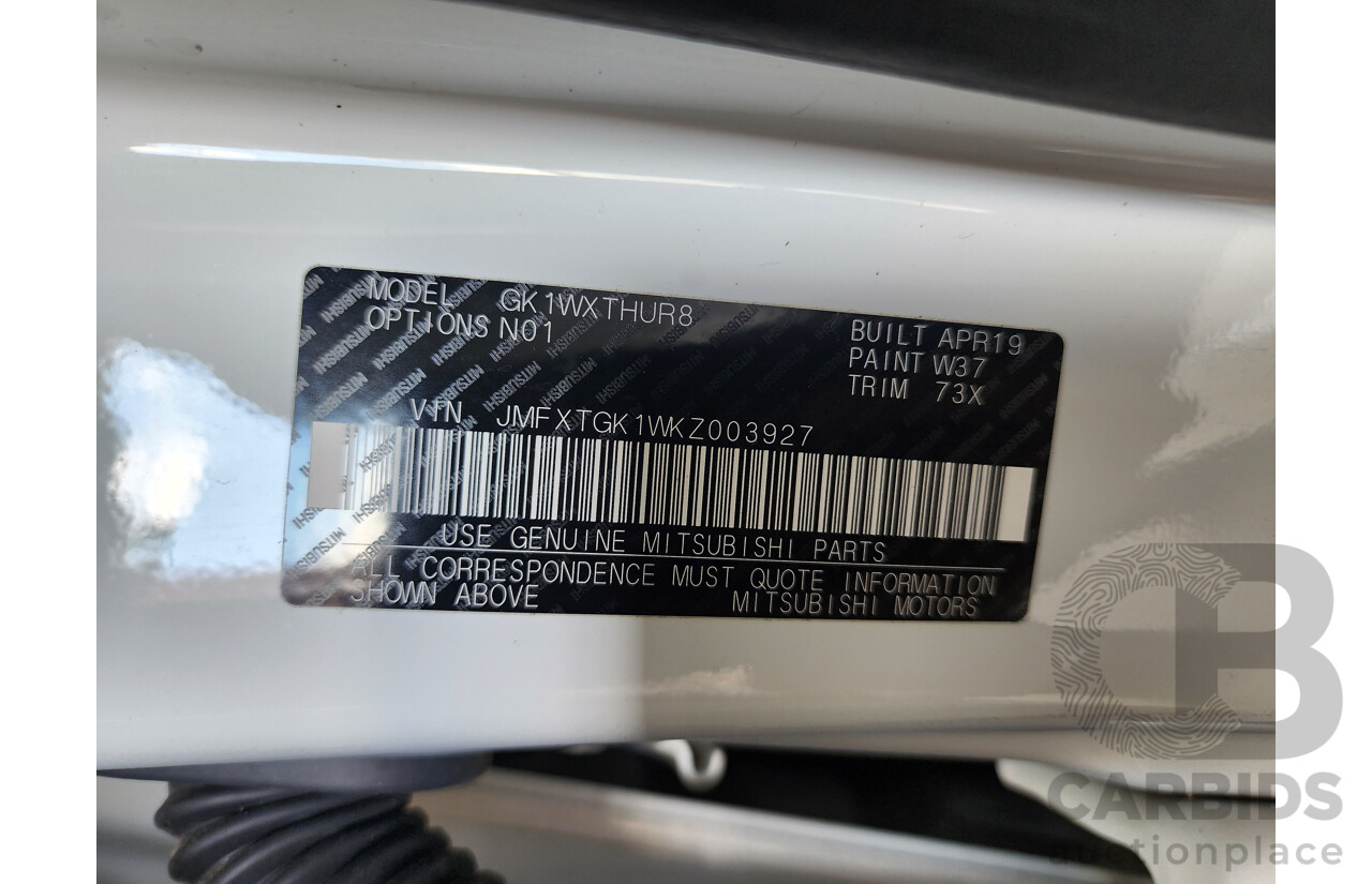 04/2019 Mitsubishi Eclipse Cross ES YA MY19 4D Wagon White Turbo 1.5L