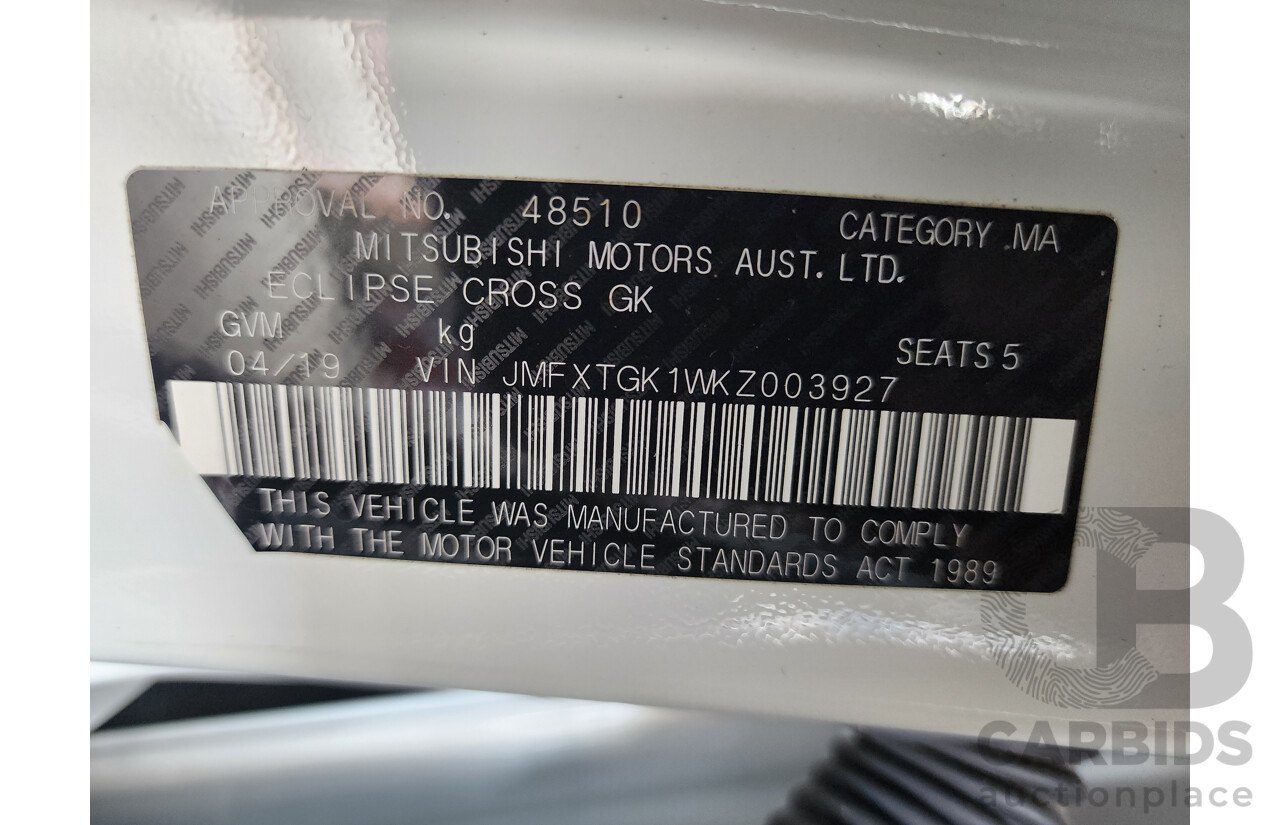04/2019 Mitsubishi Eclipse Cross ES YA MY19 4D Wagon White Turbo 1.5L
