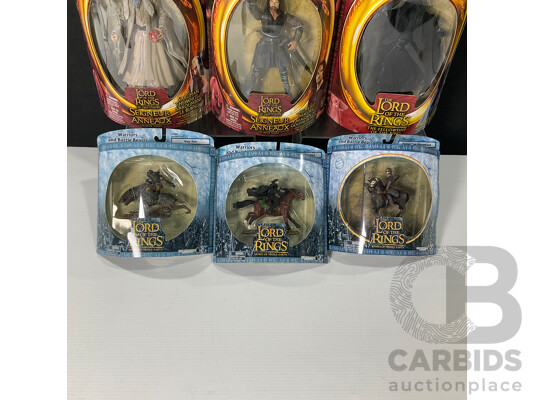 Collection of Six Lord of the Rings Figures in Original Packaging