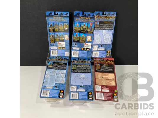 Collection of Six Lord of the Rings Figures in Original Packaging