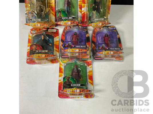 Collection of Seven Doctor Who Figures in Original Packaging