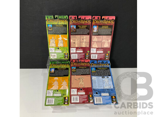Collection of Six Lord of the Rings Figures in Original Packaging
