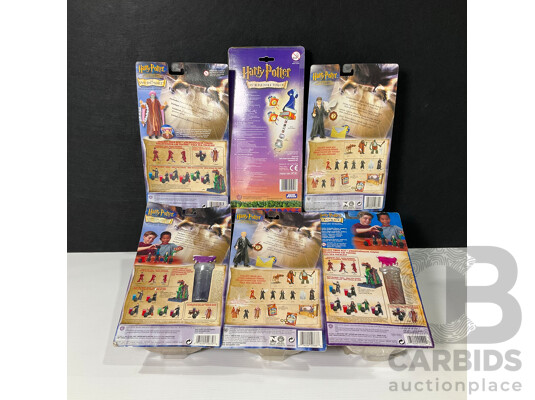 Collection of Six Harry Potter Figures in Original Packaging