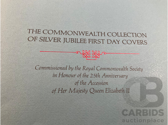 Franklin Philatelic Company 1977 Royal Commonwealth Album of First Day Covers, QE2 Silver Jubilee