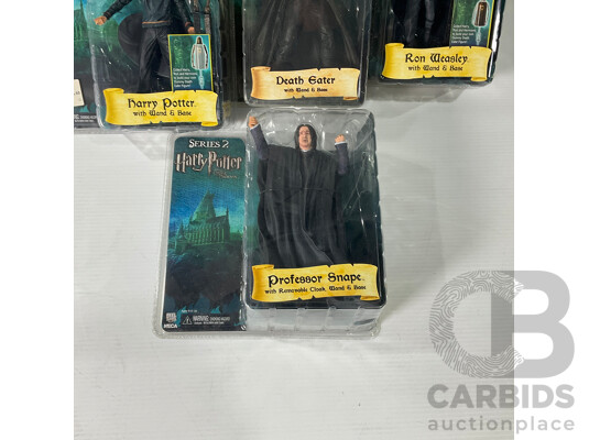 Collection of Six Harry Potter Figures in Original Packaging