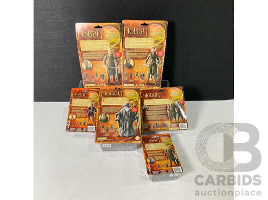 Collection of Six Hobbit Figures in Original Packaging
