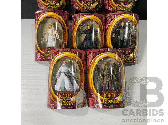 Collection of Ten Lord of the Rings Figures in Original Packaging
