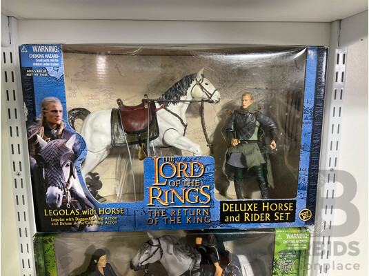 Boxed Lord of the Rings Deluxe Horse and Rider Sets X 2